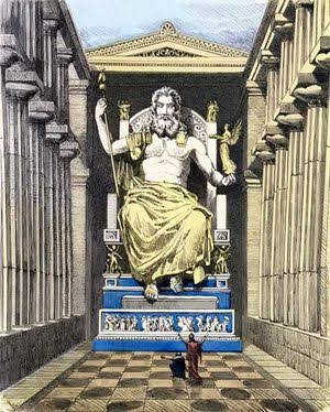 تمثال زيوس هو أحد عجائب الدنيا السبع