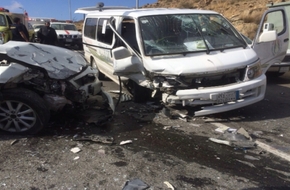 مصرع 3 مواطنين وإصابة آخرين في تصادم سيارتين بطريق أسيوط الغربي