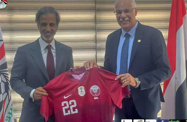 علام يجتمع برئيس الاتحاد القطري ويتفقان على إقامة كأس لوسيل بين بطلي الدوري المصري والسعودي