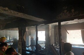 وزير النقل والعاملون بالوزارة ينعون ضحايا حريق كنيسة المنيرة