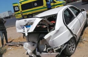 إصابة 4 أشخاص إثر حادث انقلاب سيارة فى أطفيح - اليوم السابع