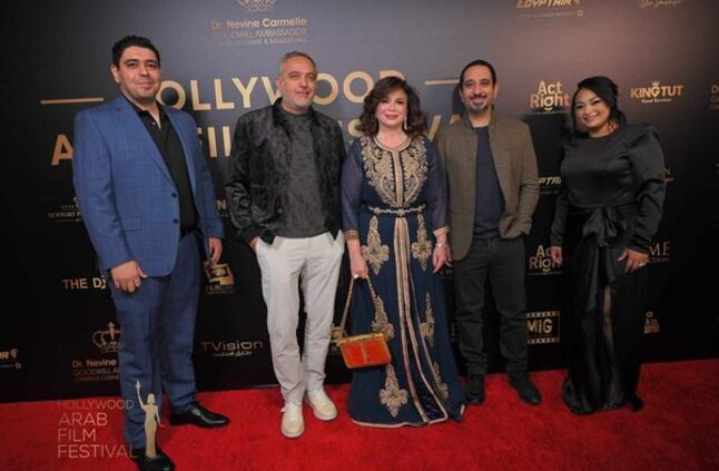نجوم الفن في افتتاح الدورة الثالثة لمهرجان هوليود للفيلم العربي