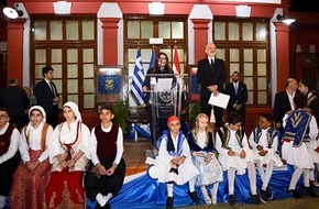 سفارة اليونان بالقاهرة تحتفل بالعيد الوطني وسط حضور دبلوماسي كبير | العاصمة نيوز
