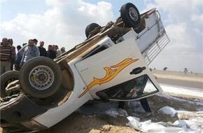 إصابة 15شخصا فى انقلاب سيارة بالمنيا | الحوادث | الصباح العربي