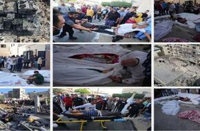 استشهاد 3 فلسطينيين في قصف مبنى تابع للصليب الأحمر يؤوي نازحين