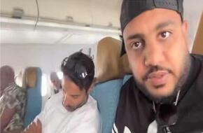  أوس أوس يسخر من أحمد فهمي بسبب نومه في الطائرة