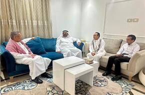 رئيس مجلس الشورى اليمني يلتقي عبد الرحمن العسومي بالقاهرة 