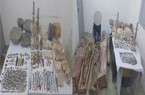 الأمن العام يداهم «مغارة علي بابا» ويضبط 1118 قطعة أثرية| صور