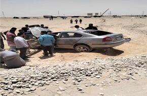 إصابة 3 أشخاص في انقلاب سيارة ملاكي على الطريق الصحراوي بقنا