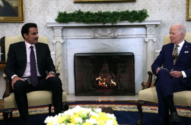 أمير قطر والرئيس الأمريكي يبحثان جهود التوصل لوقف فوري ودائم لإطلاق النار في غزة