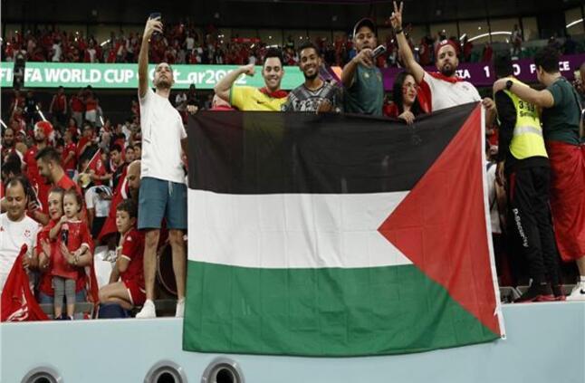 مشجع يحمل علم فلسطين يقتحم ملعب مباراة الزمالك ونهضة بركان