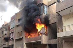 إخماد حريق نشب في شقة سكنية بجمرك الإسكندرية