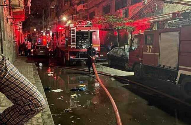 تفحم 4 سيارات فى حريق جراج محرم بك وسط الإسكندرية | المصري اليوم