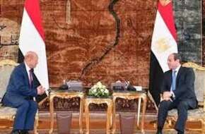 الرئيس السيسي يلتقى رشاد العليمى ويؤكد تمسك مصر بوحدة واستقرار اليمن | الأخبار | الصباح العربي