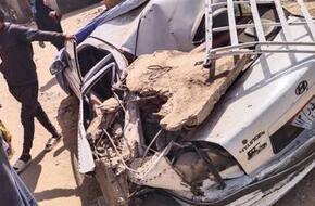 إصابة موظف في حادث تصادم سيارتين على الطريق الحر بالقليوبية | الحوادث | الصباح العربي