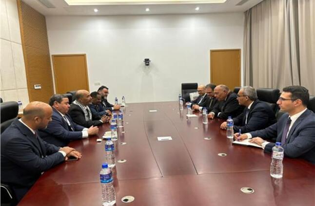 وزير الخارجية يلتقي مع نائب رئيس المجلس الرئاسي الليبي 