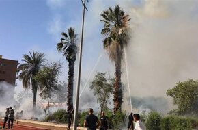 السيطرة على حريق داخل سور مدرسة في مدينة المنيا