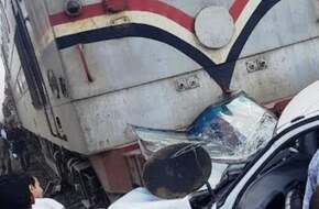 تصادم سيارة نصف نقل بقطار قرب محطة سمادون بمركز أشمون في المنوفية - اليوم السابع
