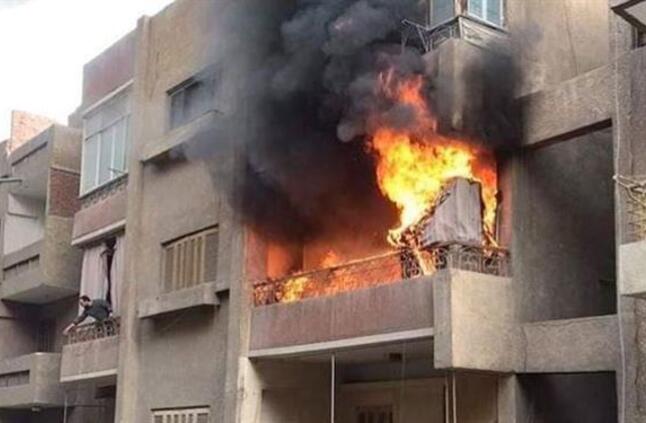 إخماد حريق داخل شقة سكنية فى أوسيم دون إصابات