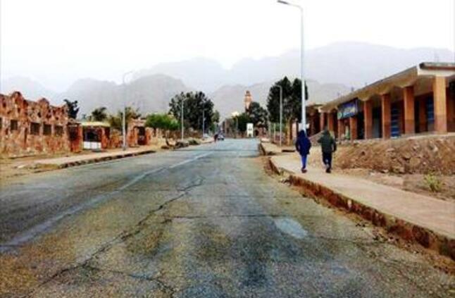 جنوب سيناء: تساقط أمطار خفيفة على قرية الطرفة بسانت كاترين