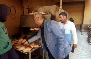 غلق مخبز وتحرير 14 مخالفة للمخابز في حملة مكبرة بكفر الدوار