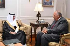 سفير السعودية لدى مصر يسلم نسخة من أوراق اعتماده لوزير الخارجية - اليوم السابع