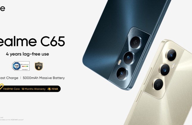 هاتف realme C65 يعد الأفضل فى فئتة حيث يأتي بتصميم أنيق مع شاحن 45 وات وسلاسة استخدام تدوم 4 سنوات - ICT News