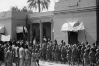 طلاب يحتفلون بانضام العراق لعصبة الأمم 1932 