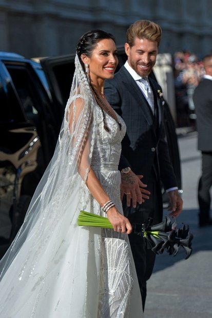 احتفل سيرخيو راموس قائد ريال مدريد ومنتخب أسبانيا بحفل زفافه على صديقته بيلار روبيو