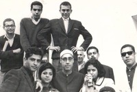 نبيل الحلفاوي – محمد صبحي – شعبان حسين (دفعة 1970) بصحبة بعض الزملاء.