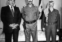 صدام مع عرفات وحسني مبارك