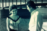 صورة لها من أحد أشهر أفلامها "السفيرة عزيزة" مع شكري سرحان