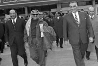 مع الرئيس الفلسطيني ياسر عرفات والسادات
