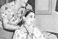 كانت أول مسرحية يشترك في تمثيلها بفرقة الريحانى هي (أحب حماتى) أمام مارى منيب وحسن فايق