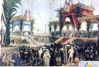 افتتحت القناة  في حفل ضخم في 17 نوفمبر 1869 حضره 6 آلاف مدعو ملوك وأمراء على رأسهم الإمبراطورة أوجينى زوجة إمبراطور فرنسا نابليون الثالث