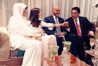 صورة لـ "بن علي" برفقة زوجته من حفل زفاف ابنته حليمة العائلي ويقال انه اقيم بالأمارات
