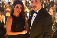 ياسمين صبري مع الفنان باسل الخياط الذي شاركت معه في مسلسل طريقي