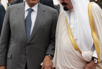 مع الرئيس المصري السابق حسني مبارك