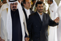 مع الرئيس الإيراني السابق أحمدي نجاد