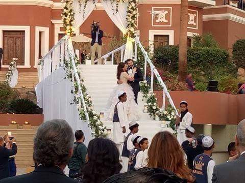 الصور الأولى لحفل الزفاف الثاني لعمرو يوسف وكنده علوش بـ"جراند أوتيل"