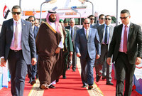 الأمير محمد بن سلمان ولي العهد السعودي في أول زيارة خارجية له في مصر