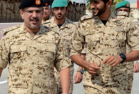 لقطة للشيخ ناصر بن حمد مع شقيقه الأكبر سمو الأمير سلمان بن حمد، ولي عهد مملكة البحرين 