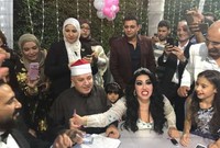 الصور الأولى من حفل زفاف أحمد سعد وسمية الخشاب