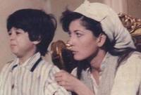 صورة لماهر عصام وهو طفل أثناء مشاركته في فيلم «النمر والأنثى»