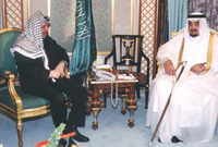 الملك فهد والرئيس الفلسطيني الراحل ياسر عرفات