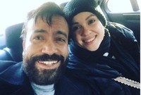 سامح حسين مع زوجته
